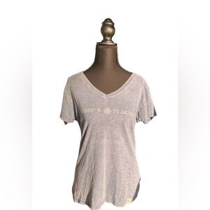 Gray V-Neck Women's T-shirt